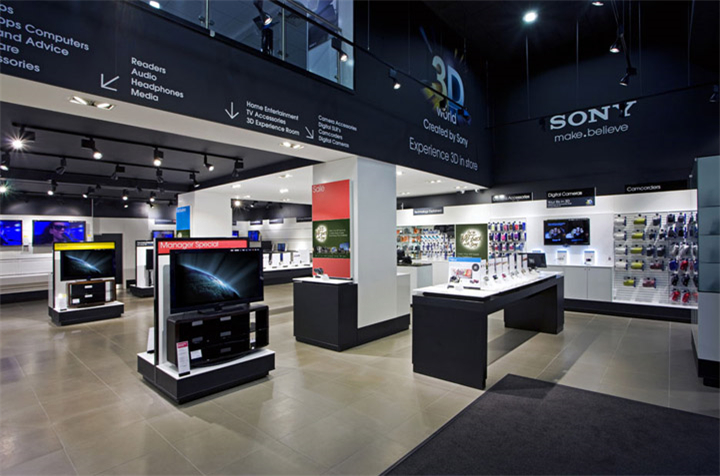 023 SONY Digital Store Interior Design in UK - Custom Mobile Cell Phone  Shop Interior Design