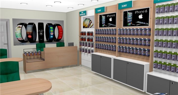 #012 Elegant Mobile Phone & Accessories Store Design - Custom Mobile